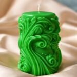 kalp glim soy wax candle celestial wave green