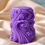 kalp glim soy wax candle celestial wave purple