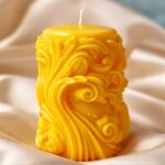 kalp glim soy wax candle celestial wave yellow
