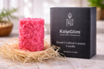 floral candle with kalpglim packaging
